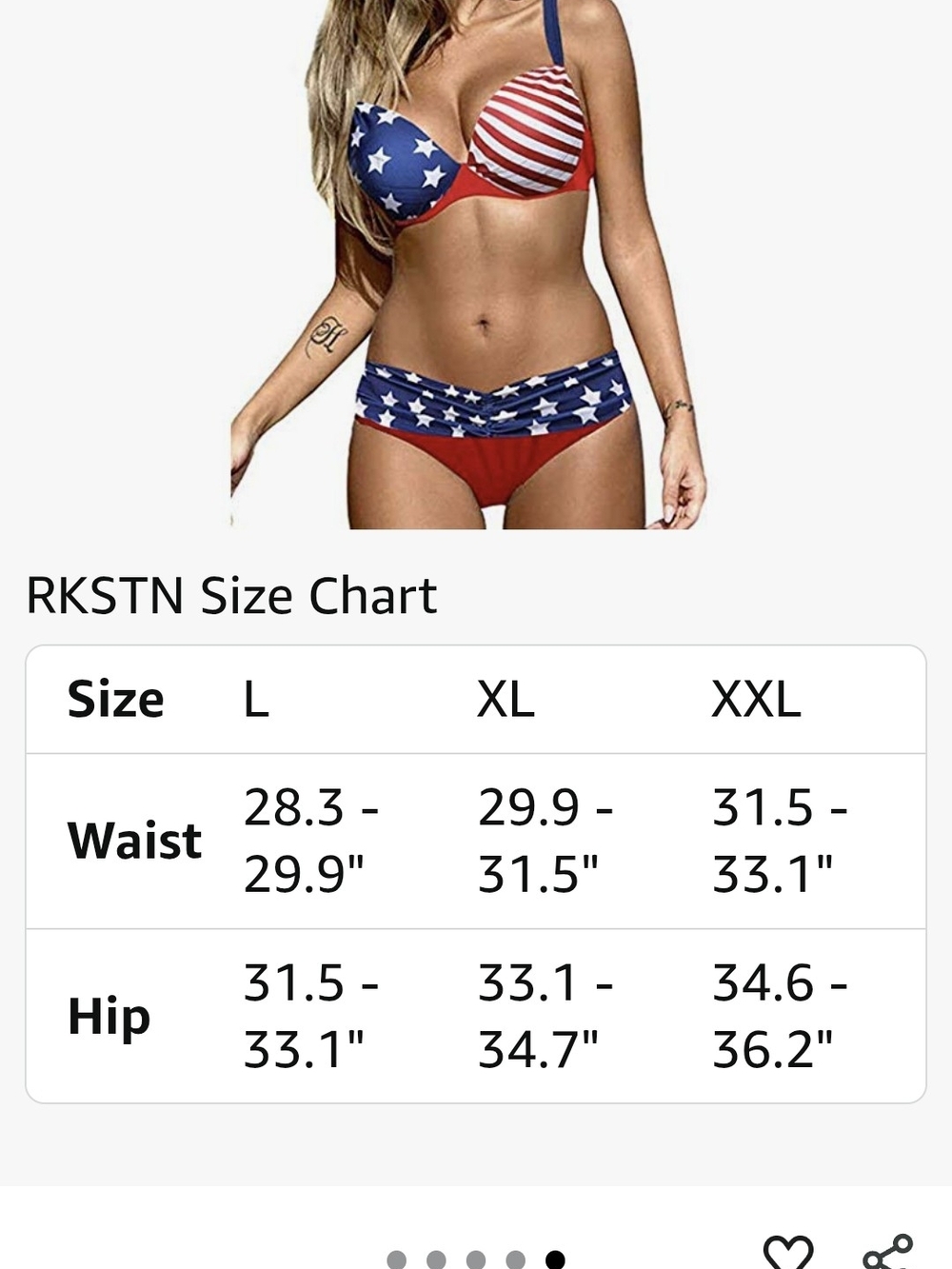 NWOT Stars & Stripes Red and Blue Two-Piece Swim Set - Picture 4 of 6